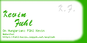 kevin fuhl business card